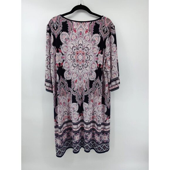 Sandra Darren Blue & Pink Mandala Shift Dress Size 2X - Picture 7 of 10